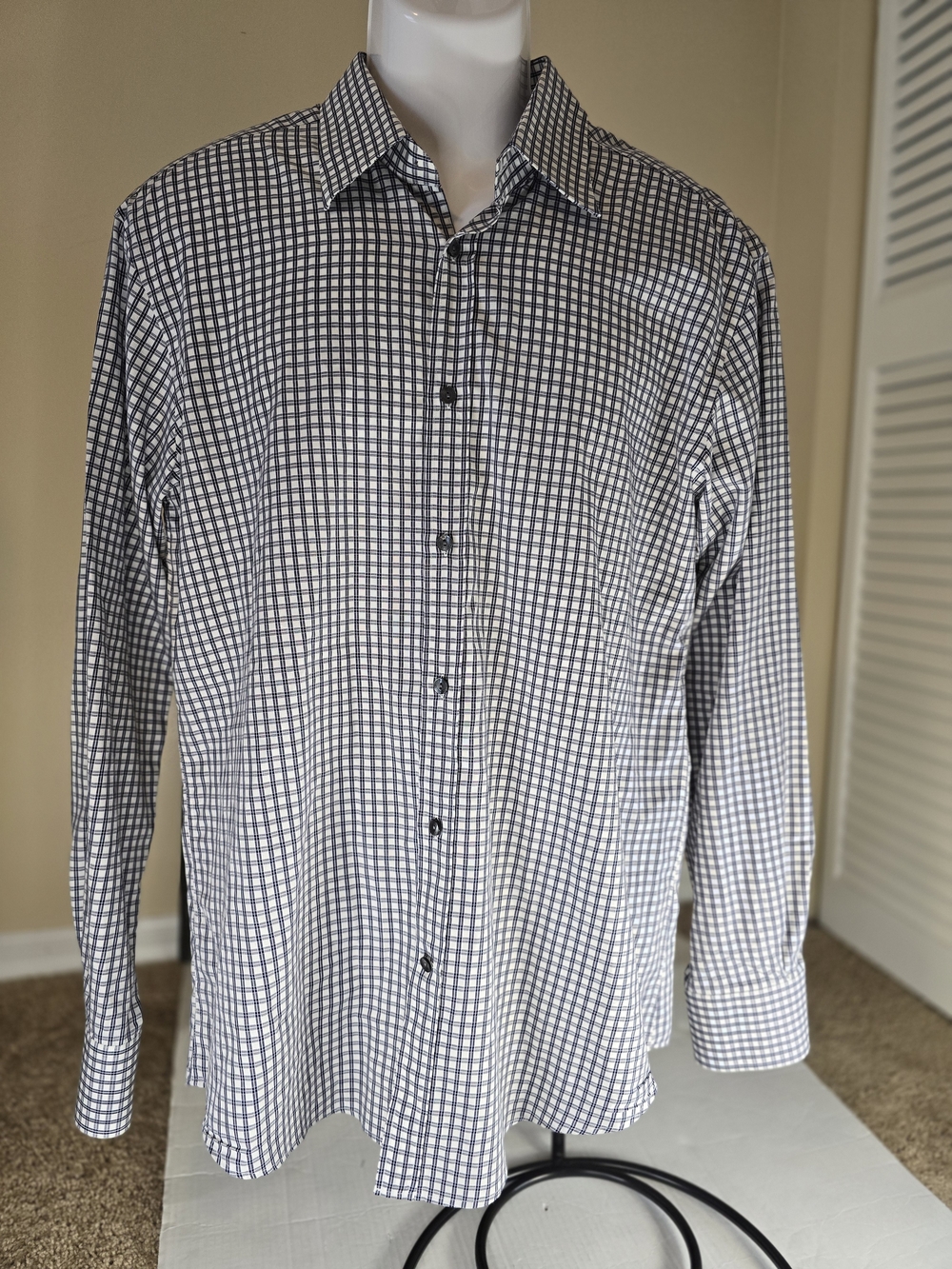 Gianni Versace Collection Long Sleeve Button Down Dress Shirt Size 43/17